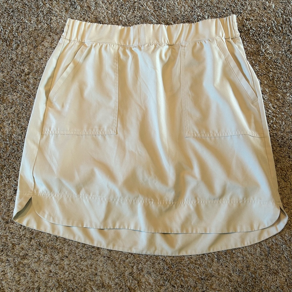 RBX Light Cream Elastic Waist Active Skort